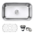 Ruvati Rvm4250 Stainless Steel 30 Inch 16 Gauge Undermount Single Bowl Kitchen Sink