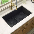 Ruvati 30 X 18 Inch Granite Composite Undermount Single Bowl Kitchen Sink Midnight Black Rvg2030Bk