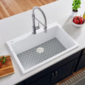 Ruvati 30 X 20 Inch Epigranite Dual Mount Granite Composite Single Bowl Kitchen Sink Arctic White Rvg1030Wh
