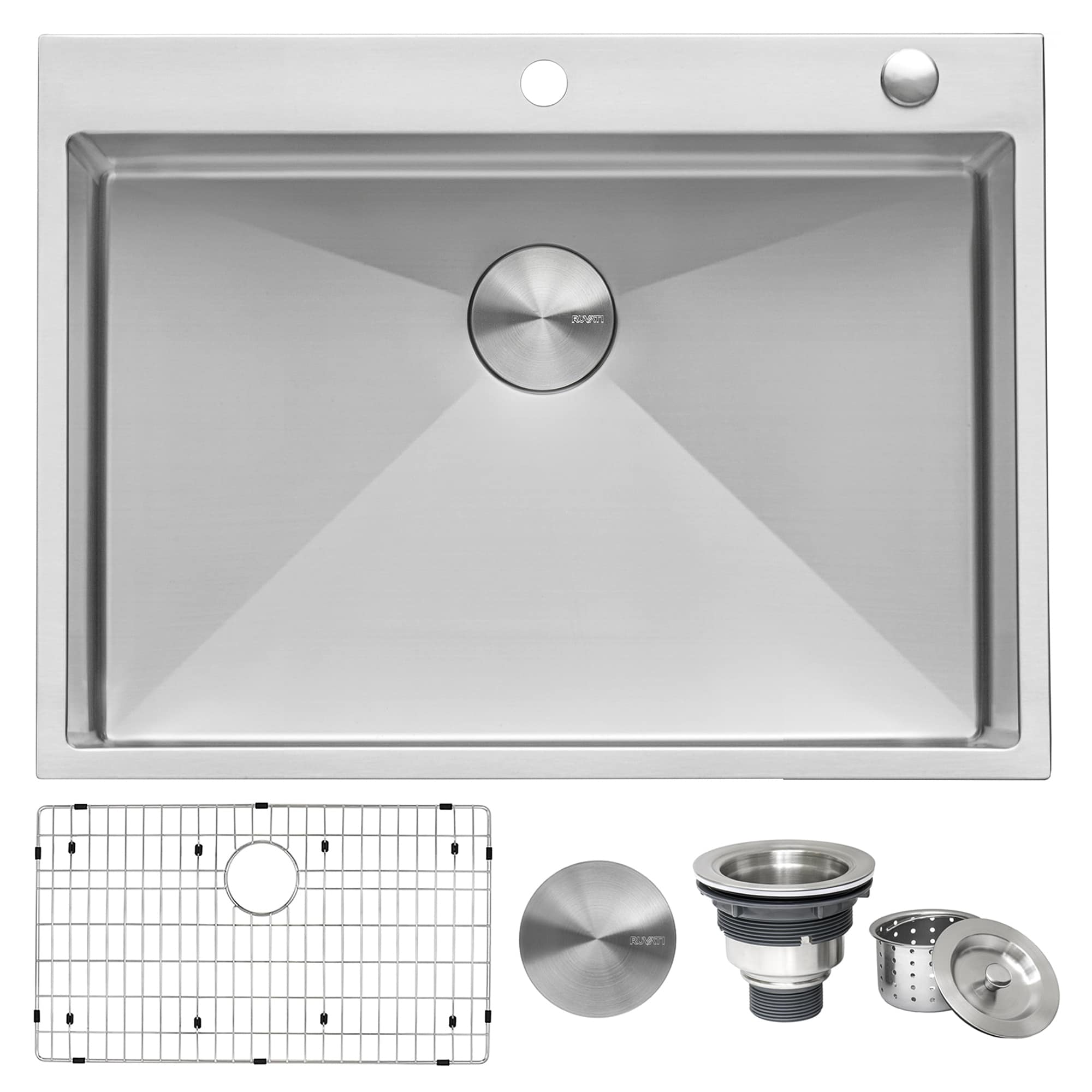 Ruvati 30 X 22 Inch Drop In Tight Radius Topmount 16 Gauge Stainless Steel Kitchen Sink Single Bowl Rvh8009 8 X 11