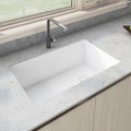 Ruvati 31 X 19 Inch Epigranite Undermount Granite Composite Single Bowl Kitchen Sink Arctic White Rvg2033Wh