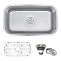 Ruvati 32 Inch Undermount 16 Gauge Stainless Steel Kitchen Sink Single Bowl Rvm4200