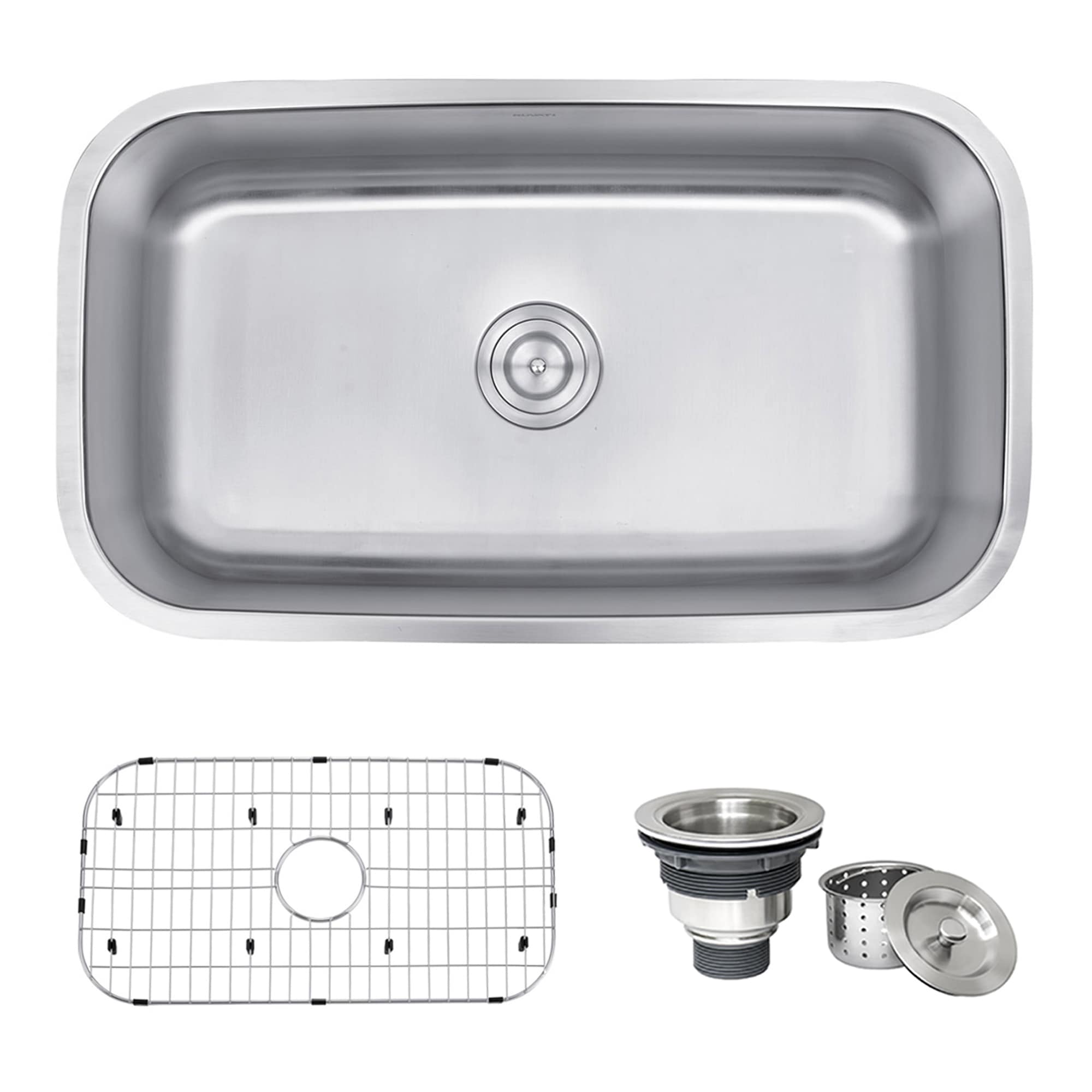 Ruvati 32 Inch Undermount 16 Gauge Stainless Steel Kitchen Sink Single Bowl Rvm4200