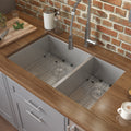 Ruvati 32 Inch Undermount 60 40 Double Bowl Zero Radius 16 Gauge Stainless Steel Kitchen Sink Rvh7515