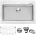 Ruvati 33 X 22 Inch Drop In Topmount Kitchen Sink 16 Gauge Stainless Steel Single Bowl Rvm5001 8 X 11