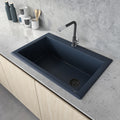 Ruvati 33 X 22 Inch Granite Composite Drop In Topmount Single Bowl Kitchen Sink Catalina Blue Rvg1033Lu