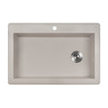 Ruvati 33 X 22 Inch Epigranite Dual Mount Granite Composite Single Bowl Kitchen Sink Caribbean Sand Rvg1033Cs
