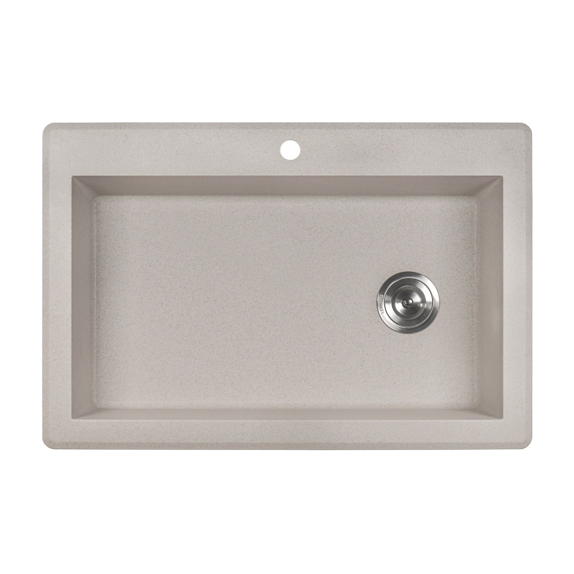 Ruvati 33 X 22 Inch Epigranite Dual Mount Granite Composite Single Bowl Kitchen Sink Caribbean Sand Rvg1033Cs
