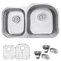 Ruvati 34 Inch Undermount 40 60 Double Bowl 16 Gauge Stainless Steel Kitchen Sink Rvm4605