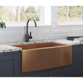 Ruvati 36 Inch Apron Front Farmhouse Kitchen Sink Copper Tone Matte Bronze Stainless Steel Single Bowl Rvh9880Cp 8 X 11