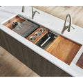 Ruvati 57 Inch Workstation Ledge Kitchen Sink Undermount 16 Gauge Stainless Steel Rvh8555