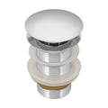 Ruvati Umbrella Style Push Pop Up Drain For Bathroom Sinks Without Overflow
