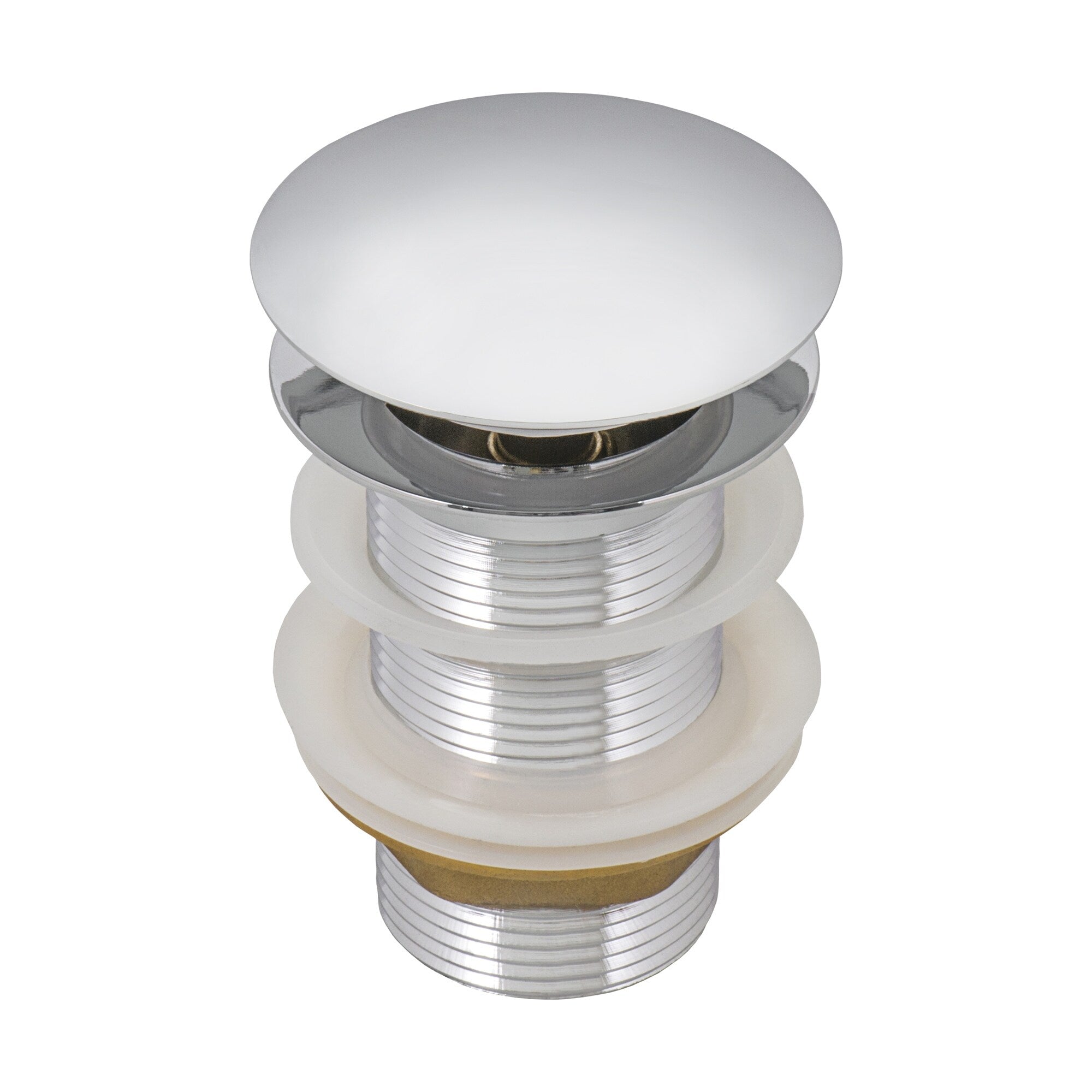 Ruvati Umbrella Style Push Pop Up Drain For Bathroom Sinks Without Overflow