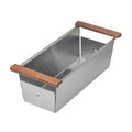 Ruvati Workstation Sink Colander 17 Inch Stainless Steel With Wooden Handles Rva1317