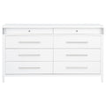 Ruvie Wide Dresser 8 Drawers W Felt Lined Jewellery Drawer White Wood