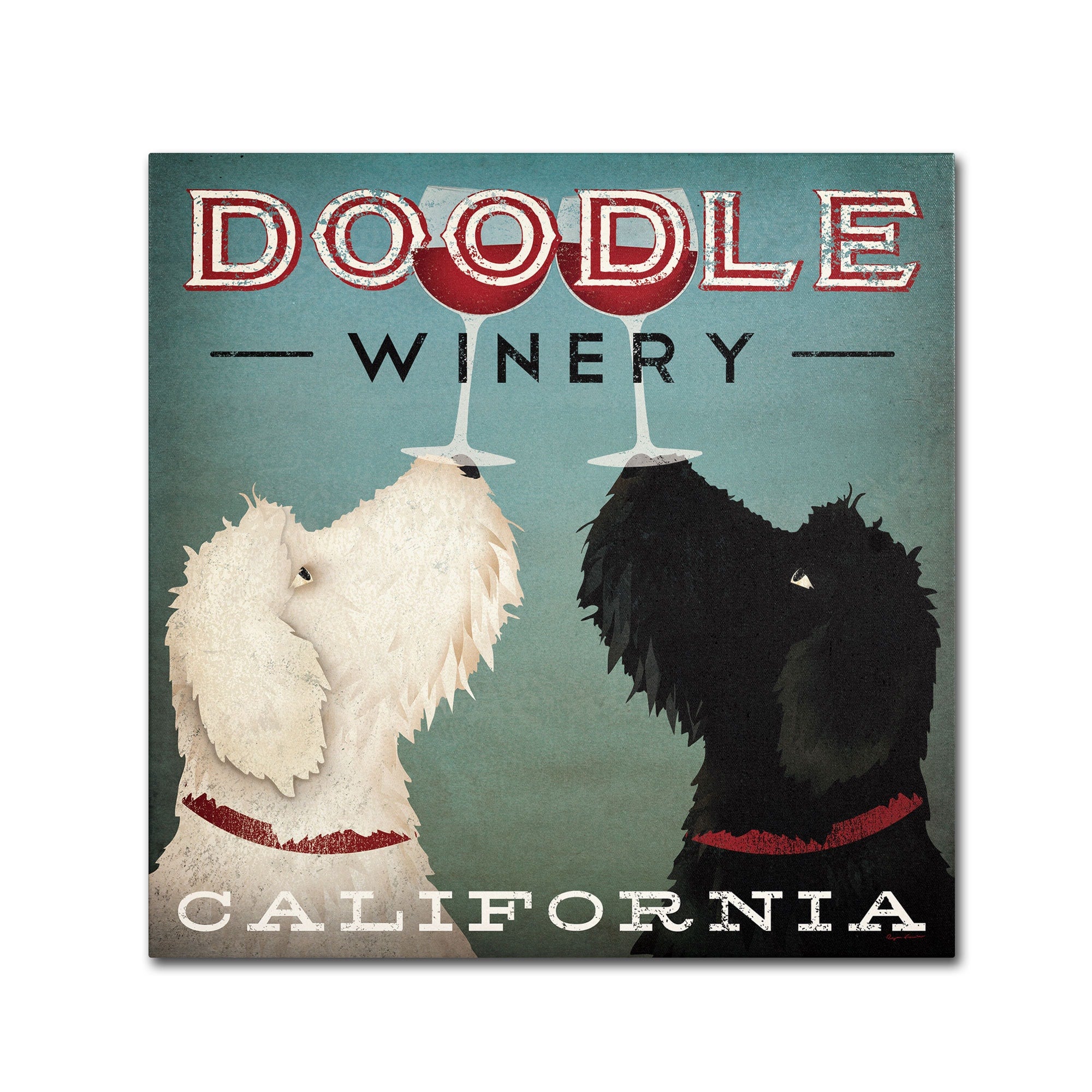 Porch Den Ryan Fowler Doodle Wine Canvas Art