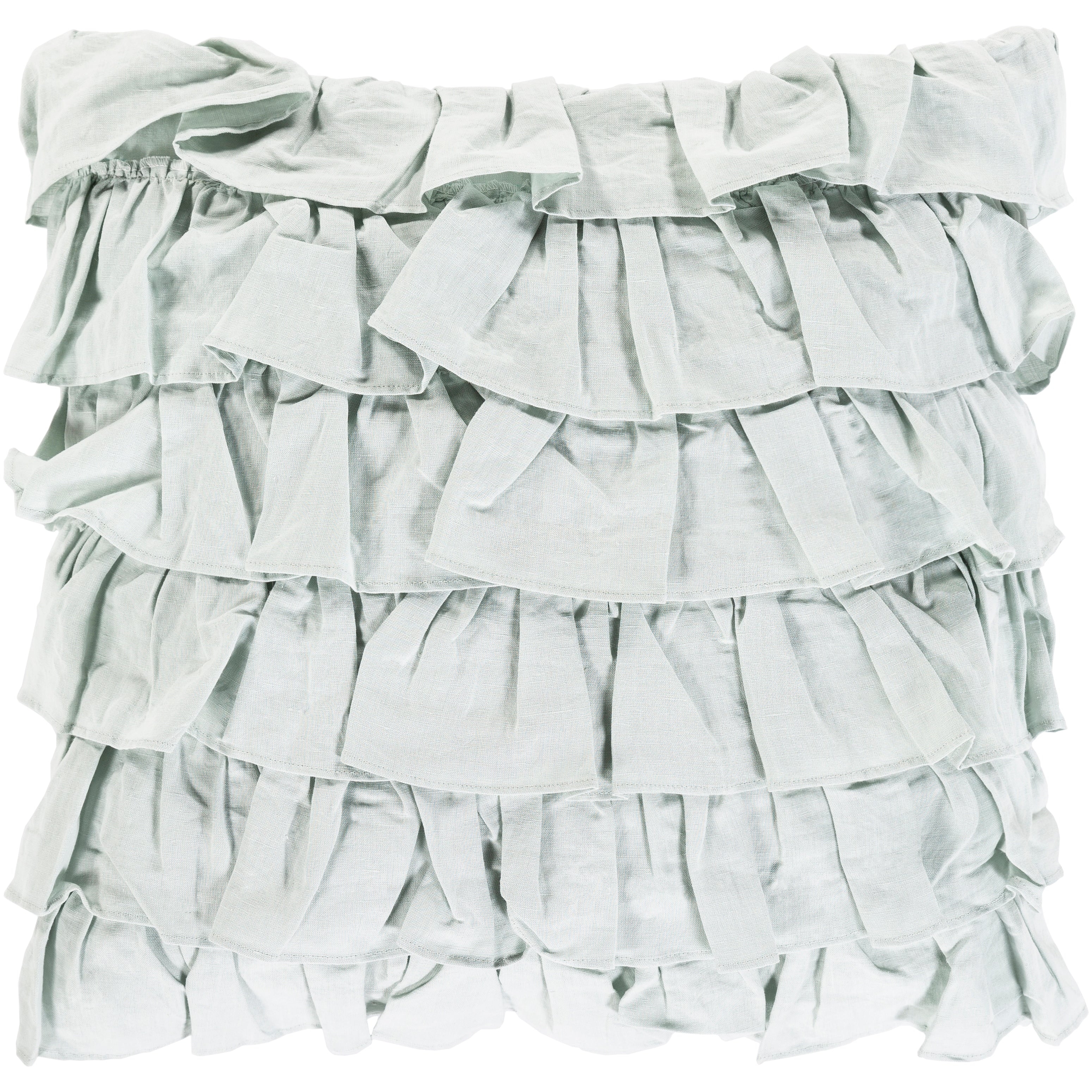 Ryder Ruched Ruffle 20 Inch Throw Pillow