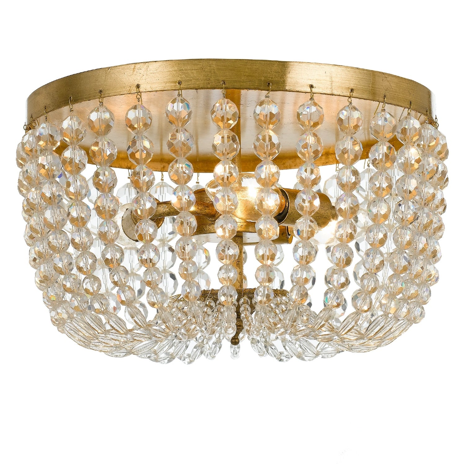 Rylee 3 Light Antique Gold Ceiling Mount