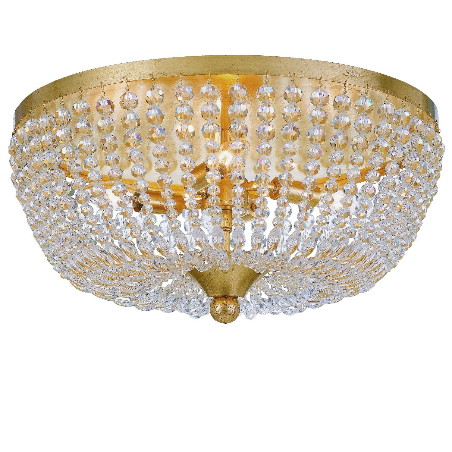 Rylee 4 Light Antique Gold Flush Mount Fixture Antique Gold