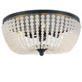 Rylee 4 Light Matte Black Flush Mount Fixture Matte Black