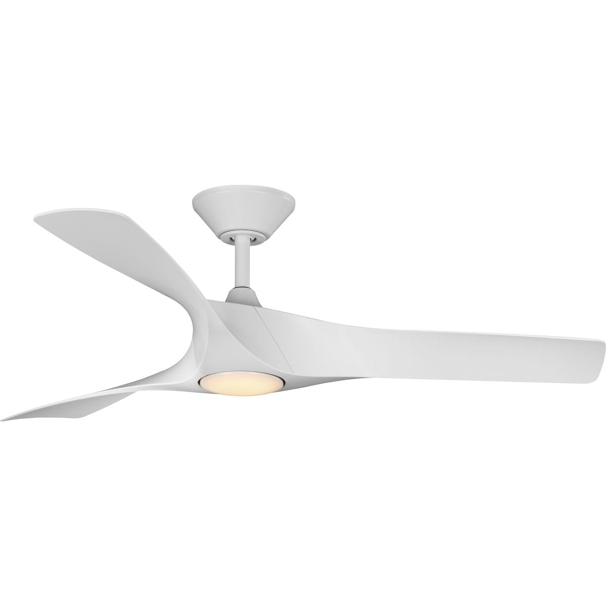 Ryne Collection 52 Inch 3 Blade Matte White Led Dc Motor Transitional Indoor Outdoor Ceiling Fan 52