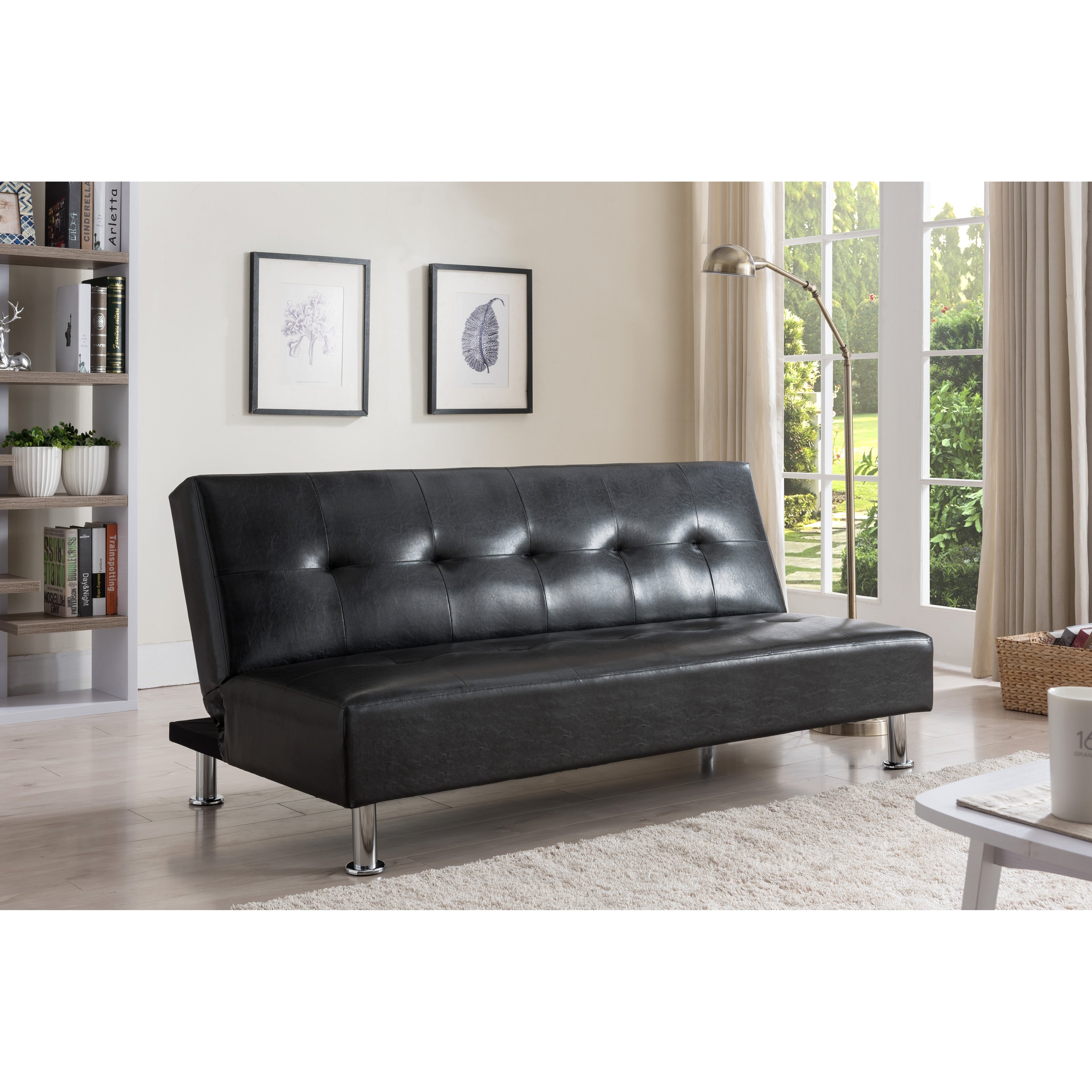 Leather Convertible Sofa Bed S019 Sleeper