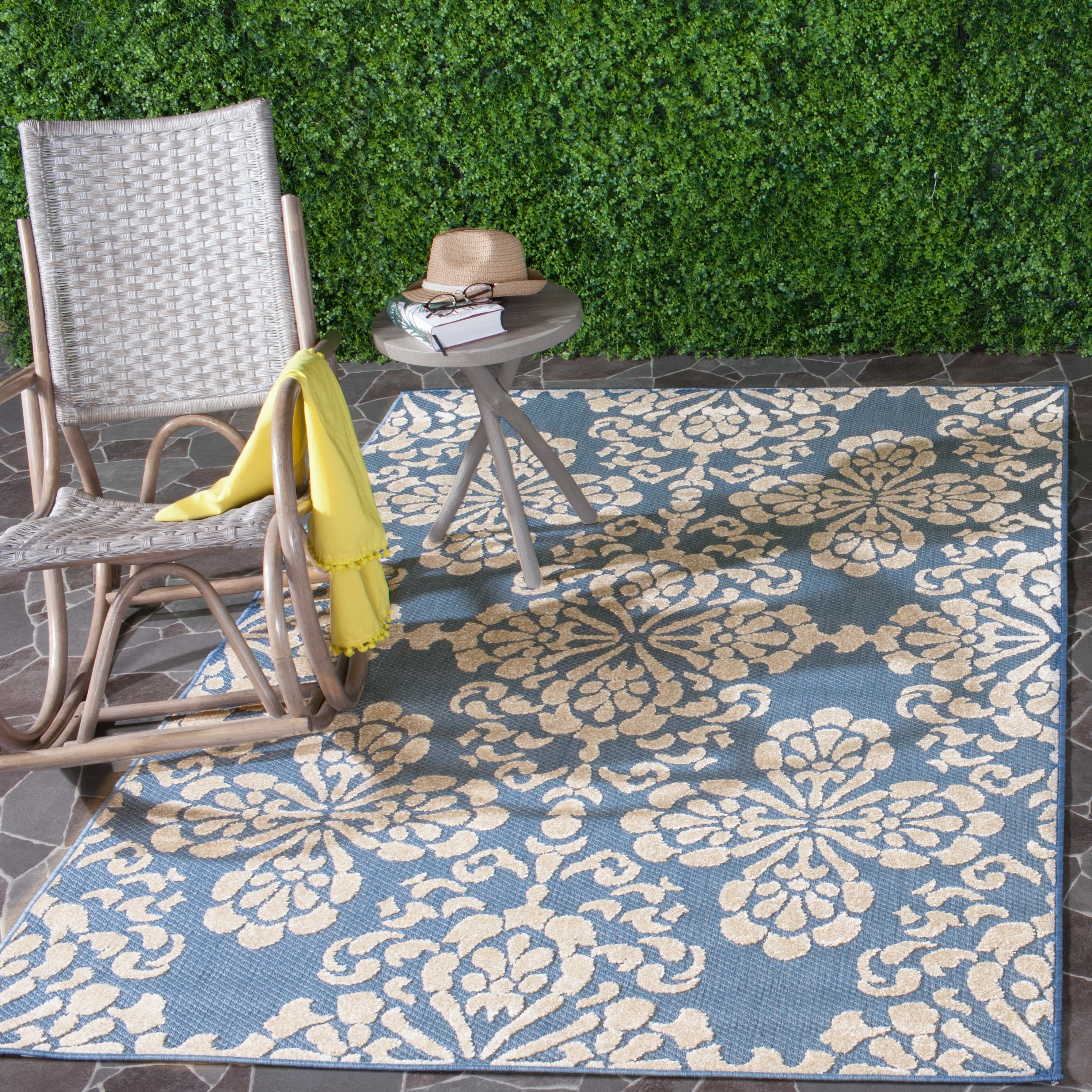 Safavieh Cottage Navy Cream Rug 9 X 12