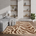 Safavieh Courtyard Animal Print Cream Chocolate Indoor Outdoor Rug 66 X 96