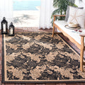 Safavieh Courtyard Divine Black Natural Indoor Outdoor Runner Rug 23 X 67 Runner