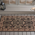 Safavieh Courtyard Elegance Black Cream Indoor Outdoor Rug 27 X 5