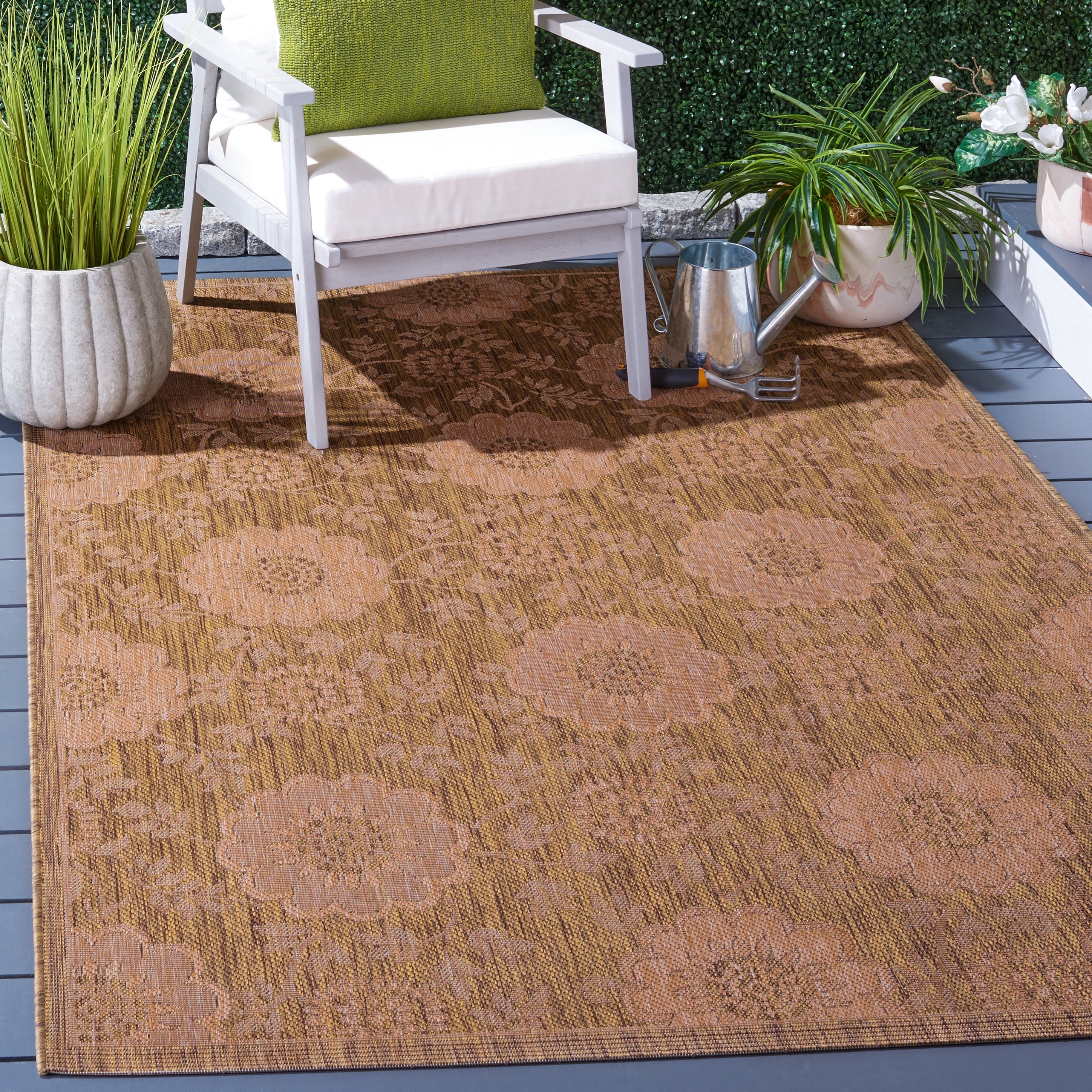 Safavieh Indoor Outdoor Gold Natural Rug 23 X 67 Runner