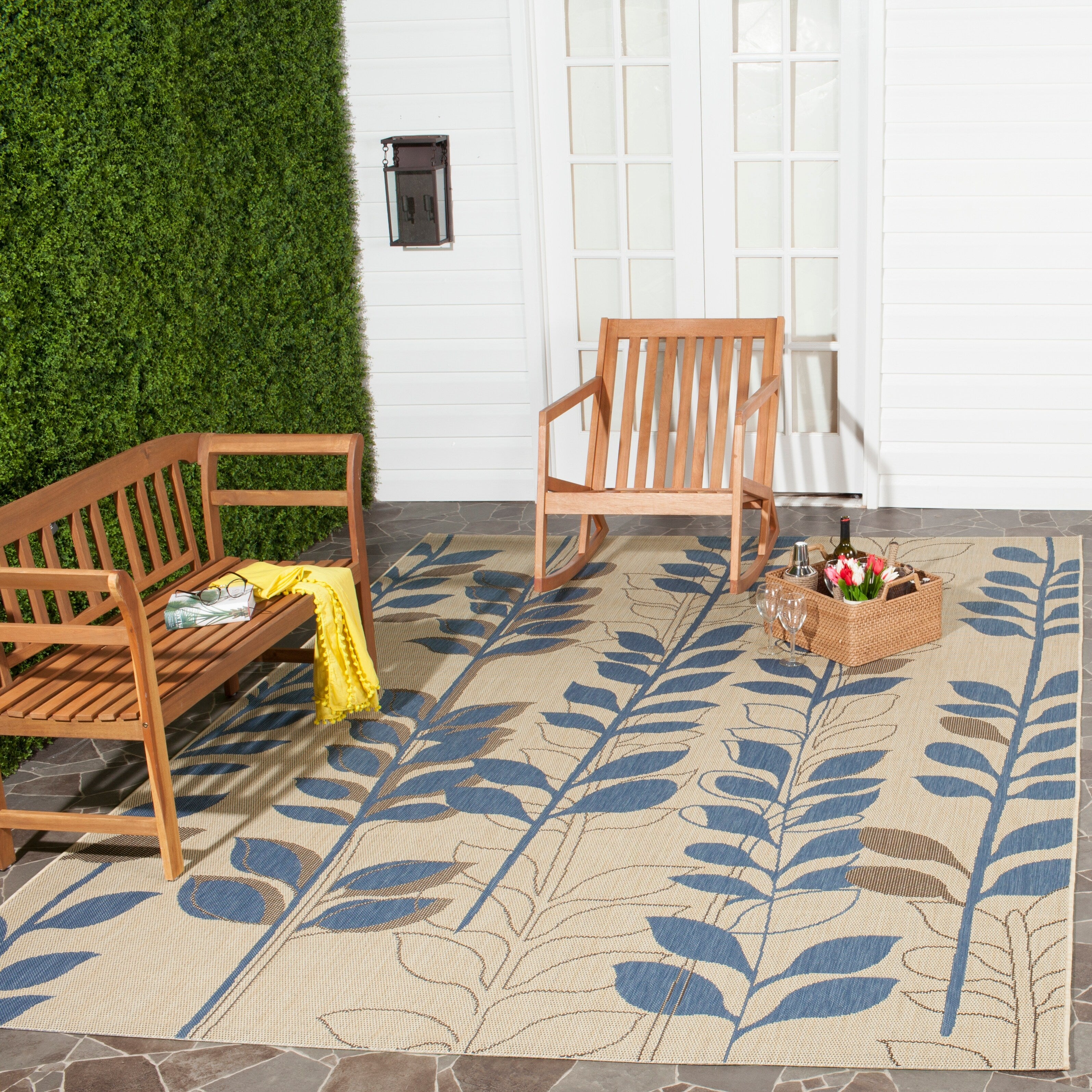 Safavieh Courtyard Foliage Brown Black Indoor Outdoor Runner 24 X 67 Brown Natural Black 23 X 67 Runner