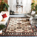 Safavieh Courtyard Oriental Cream Black Indoor Outdoor Rug 27 X 5