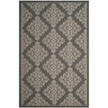 Safavieh Courtyard Contemporary Geometric Light Grey Fuchsia Rug 4 X 57