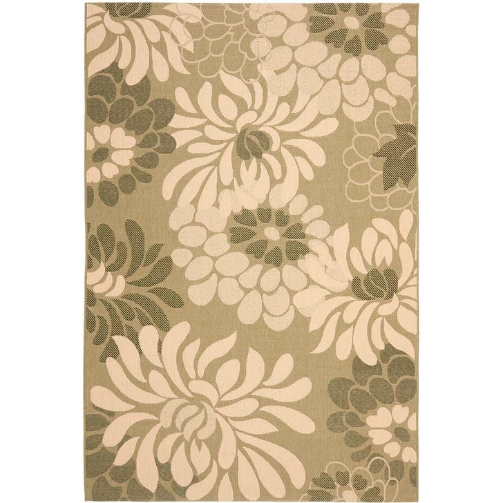 Safavieh Indoor Outdoor Courtyard Cream Green Rug 710 X 10