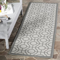 Safavieh Courtyard Modern Ogee Aqua Light Grey Indoor Outdoor Rug 8 X 11