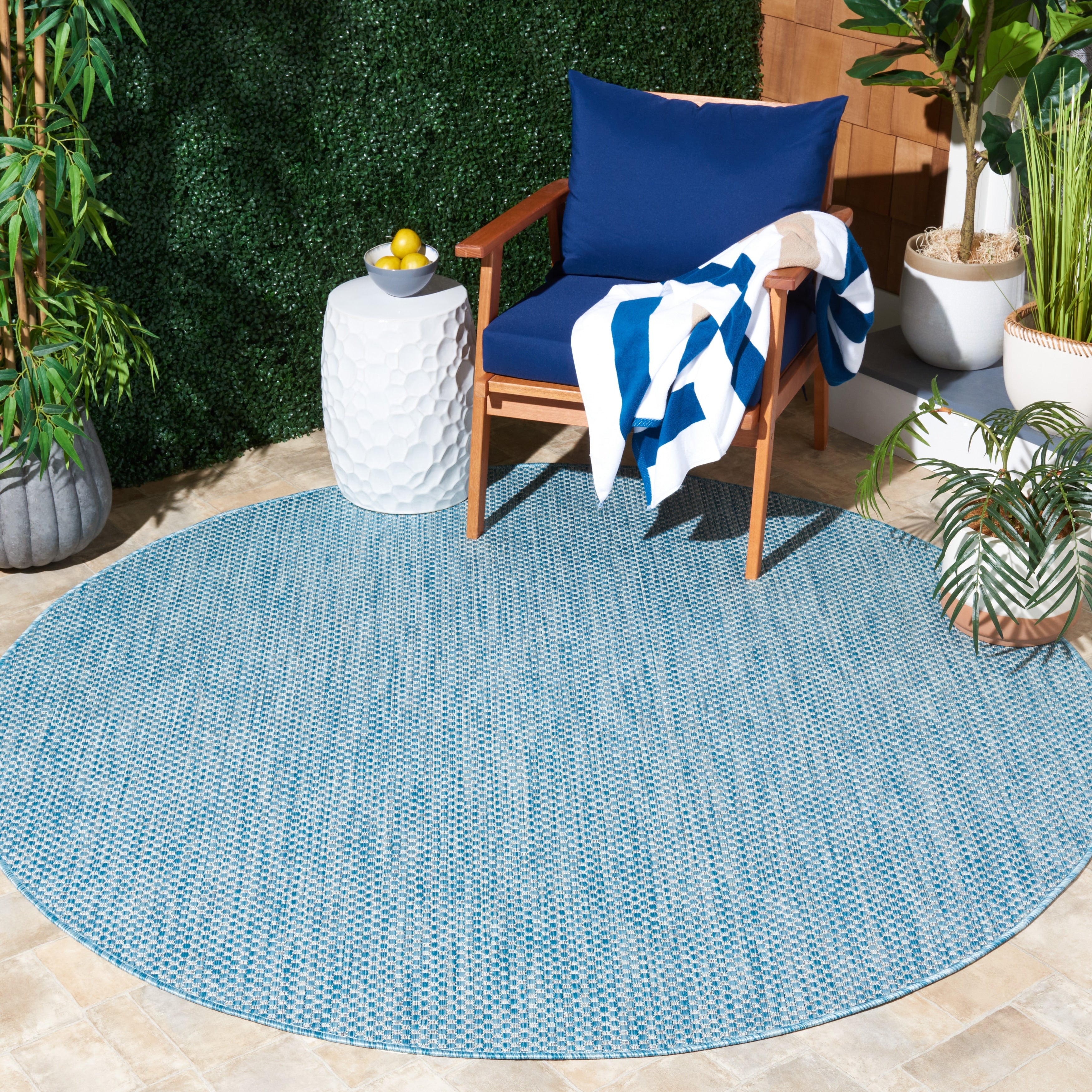 Safavieh Indoor Outdoor Courtyard Black Beige Rug 23 X 8 Runner