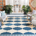 Safavieh Courtyard Poolside Beige Navy Indoor Outdoor Rug 23 X 8 Runner