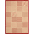 Safavieh Courtyard Beige Red Indoor Outdoor Rug 8 X 11