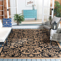 Safavieh Courtyard Graceful Natural Golden Indoor Outdoor Rug 53 X 77