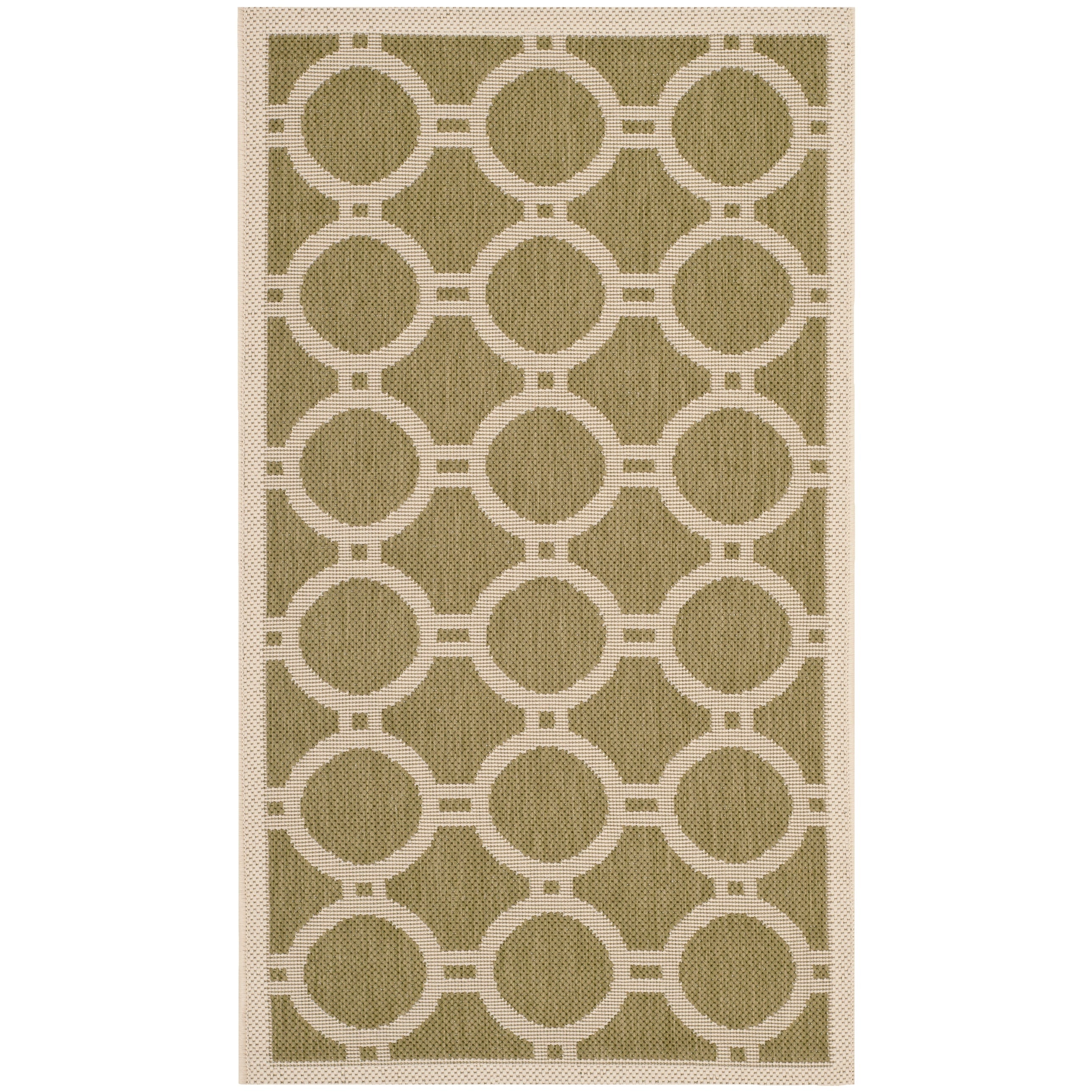 Safavieh Contemporary Indoor Outdoor Courtyard Navy Beige Rug 27 X 5