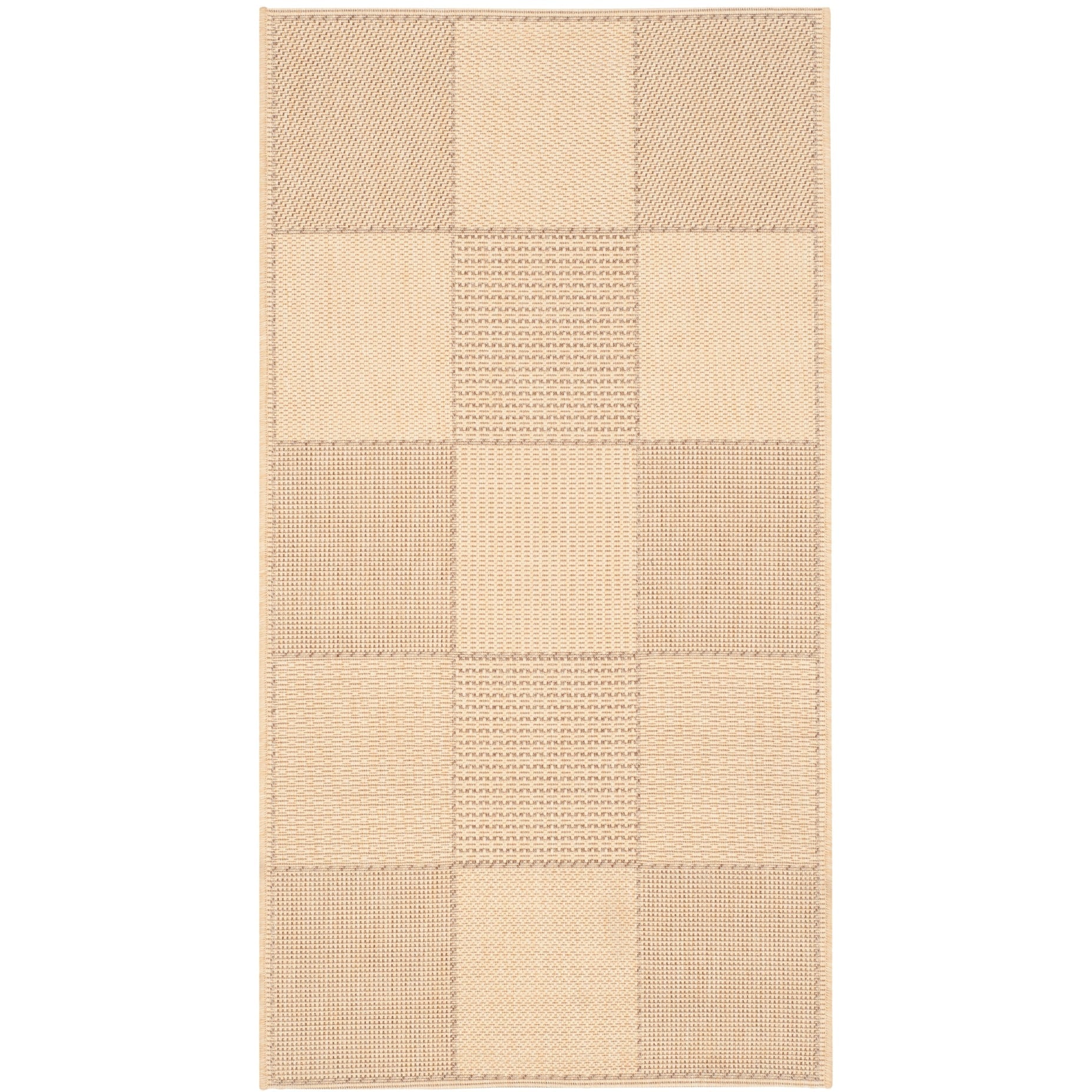 Safavieh Courtyard Checker Honey Indoor Outdoor Rug 67 X 67 Round