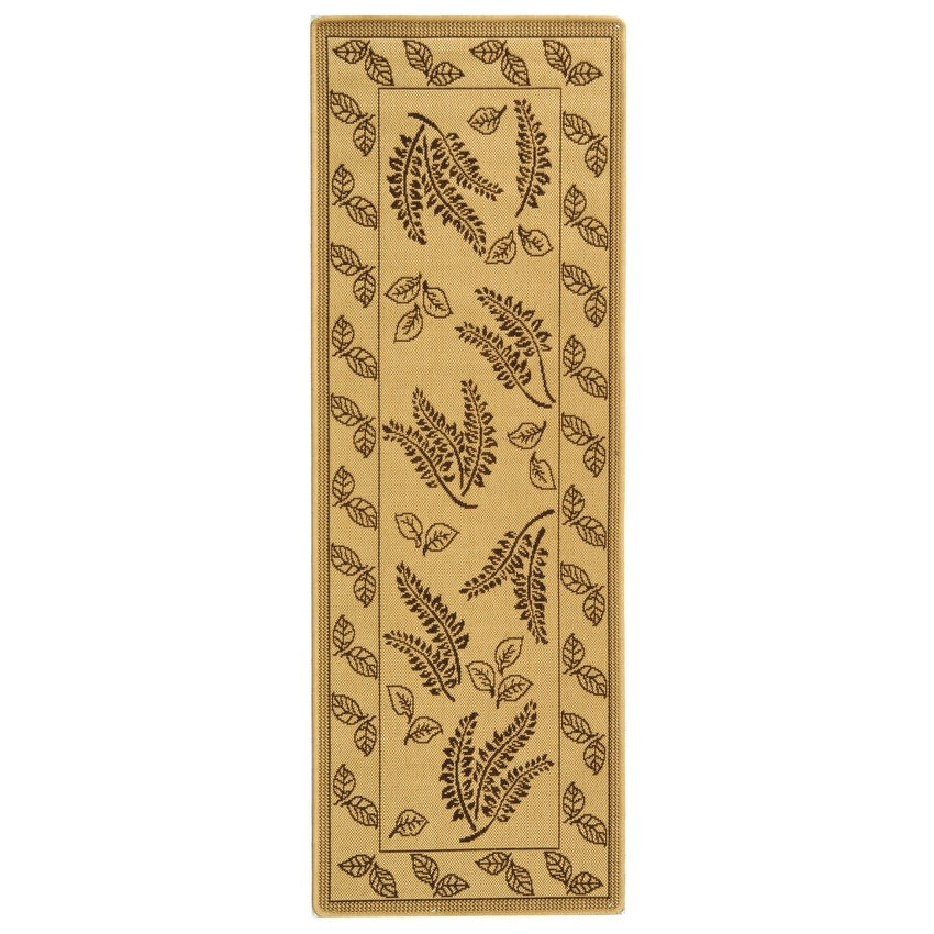 Safavieh Ferns Natural Olive Green Indoor Outdoor Runner 24 X 67 24 X 67 Runner