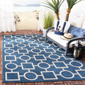 Safavieh Indoor Outdoor Courtyard Black Beige Power Loomed Rug 53 X 77