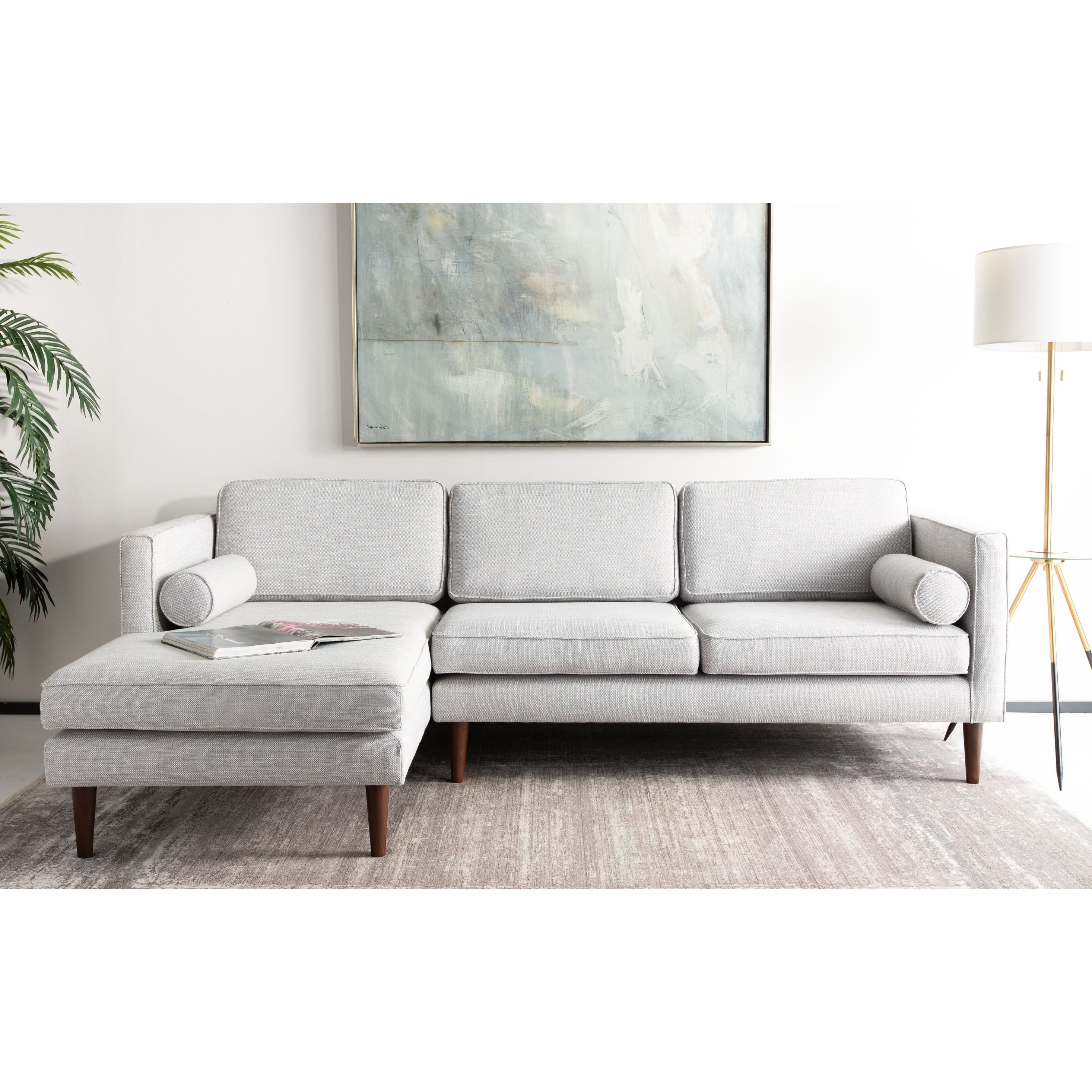 Safavieh Couture Dulce Mid Century Chaise Sofa 98 W X 60 D X 33 H