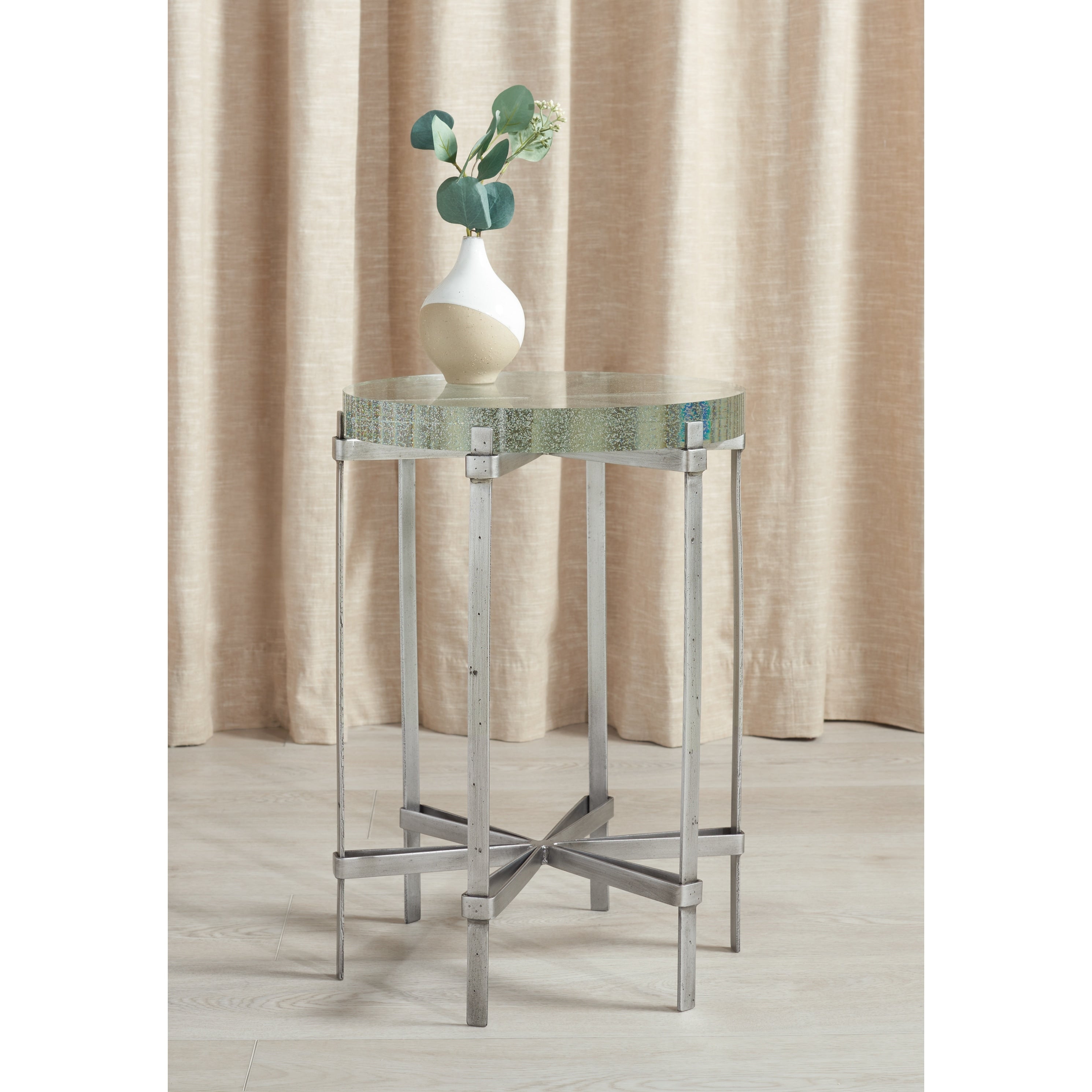 Safavieh Couture Evyanna Round Bubble Glass Table 16 W X 16 D X 22 H