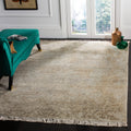 Safavieh Couture Hand Knotted Dream Traditional Beige Grey Wool Silk Rug 8 X 10