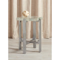 Safavieh Couture Jazlyn Square Bubble Glass Table 13 W X 13 D X 20 H