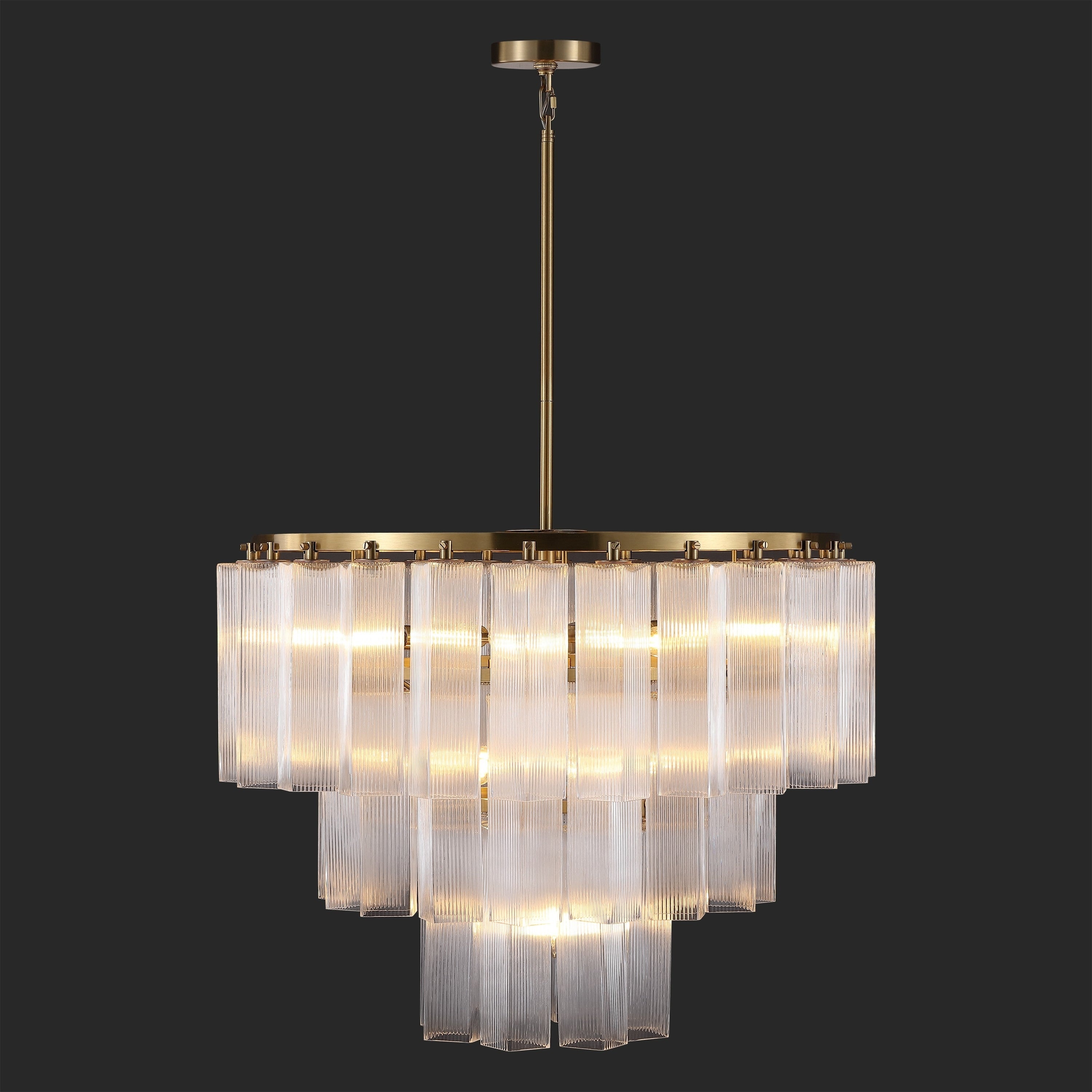 Safavieh Couture Kelcie Tiered Glass Chandelier 31 W X 31 D X 24 H