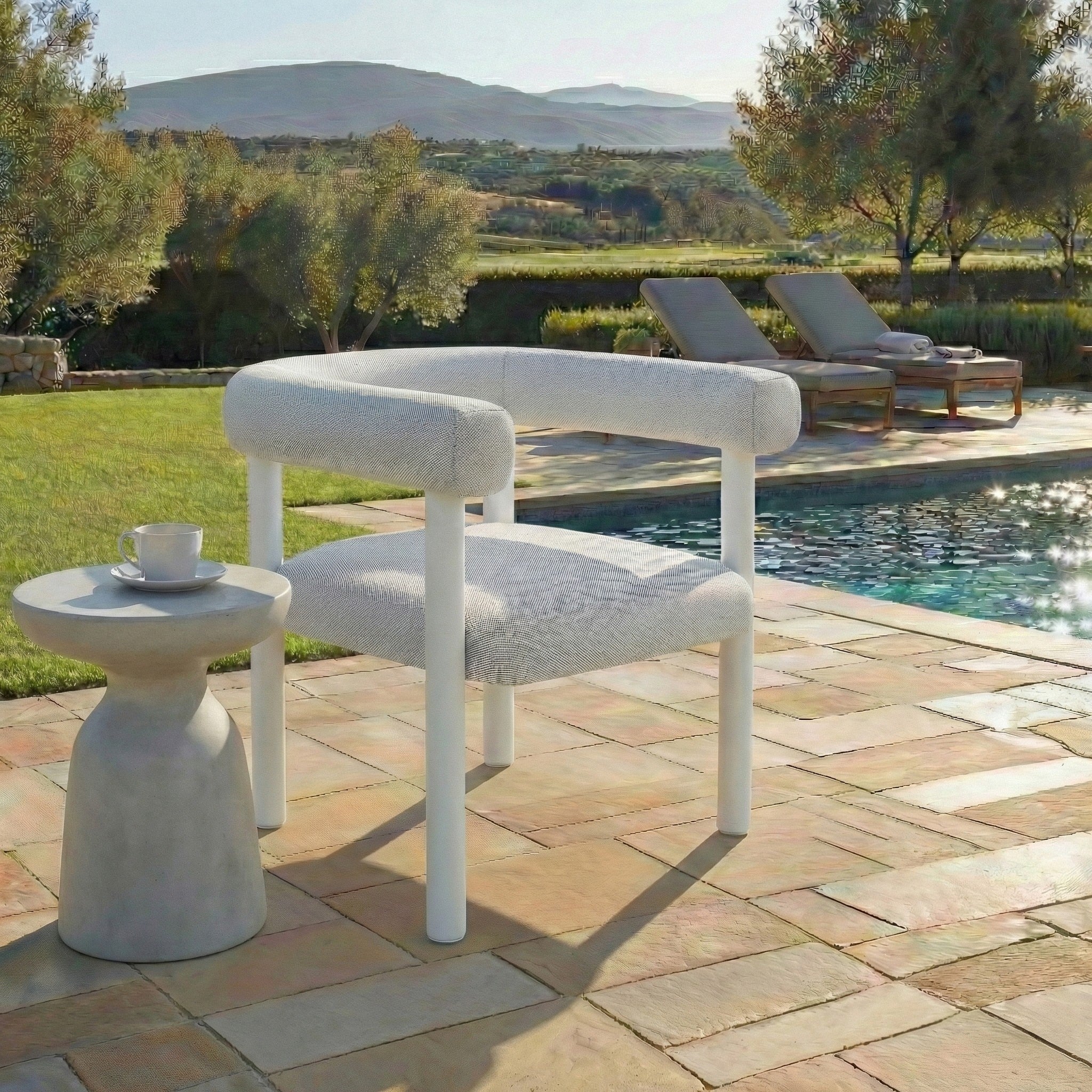 Safavieh Couture Larissa Patio Dining Chair 24 W X 23 D X 28 H